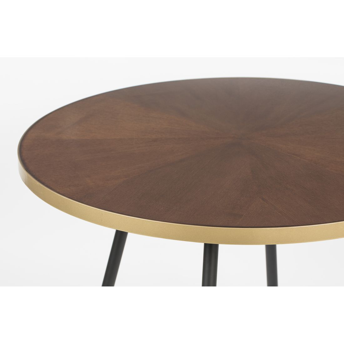 White Label Living Eettafel Denise Rond 90cm Walnoot - KwaliteitWonen.nl