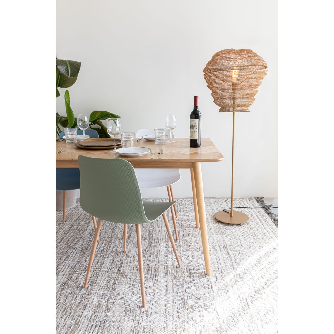 White Label Living Eettafel Fabio 160x80cm Naturel - KwaliteitWonen.nl