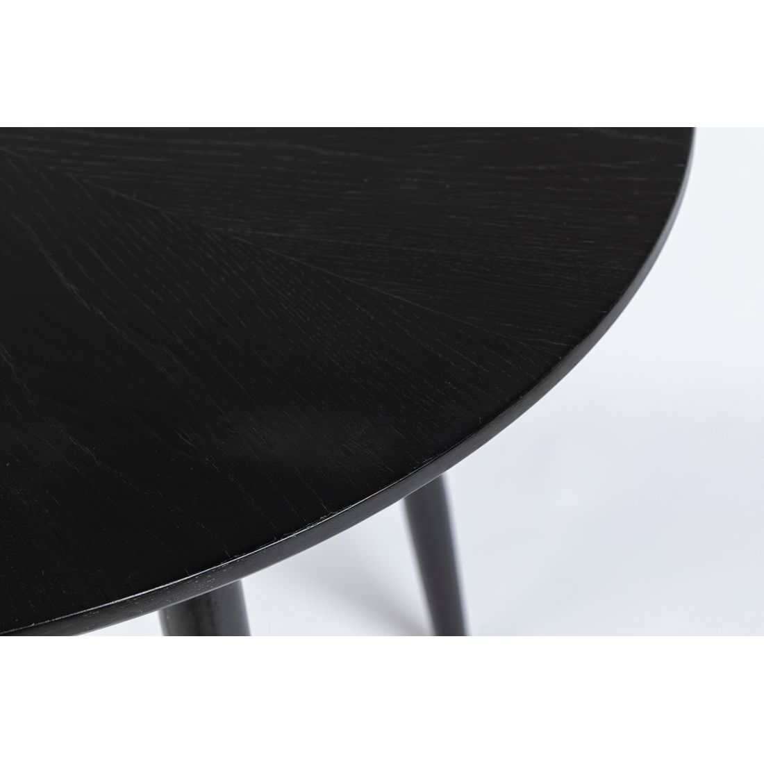 White Label Living Eettafel Fabio Rond 120cm Zwart - KwaliteitWonen.nl