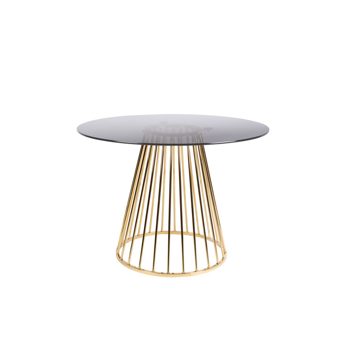 White Label Living Eettafel Floris Rond 100cm Glas - KwaliteitWonen.nl