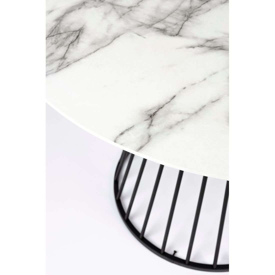 White Label Living Eettafel Floris Rond 100cm Marmerlook - KwaliteitWonen.nl