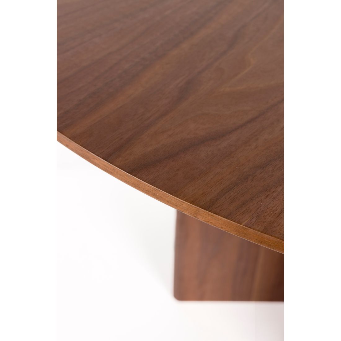 White Label Living Eettafel Laurent Rond 120cm Walnoot - KwaliteitWonen.nl