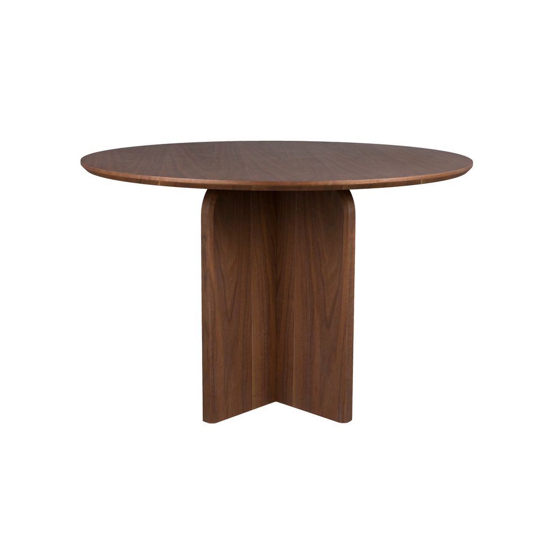 White Label Living Eettafel Laurent Rond 120cm Walnoot - KwaliteitWonen.nl