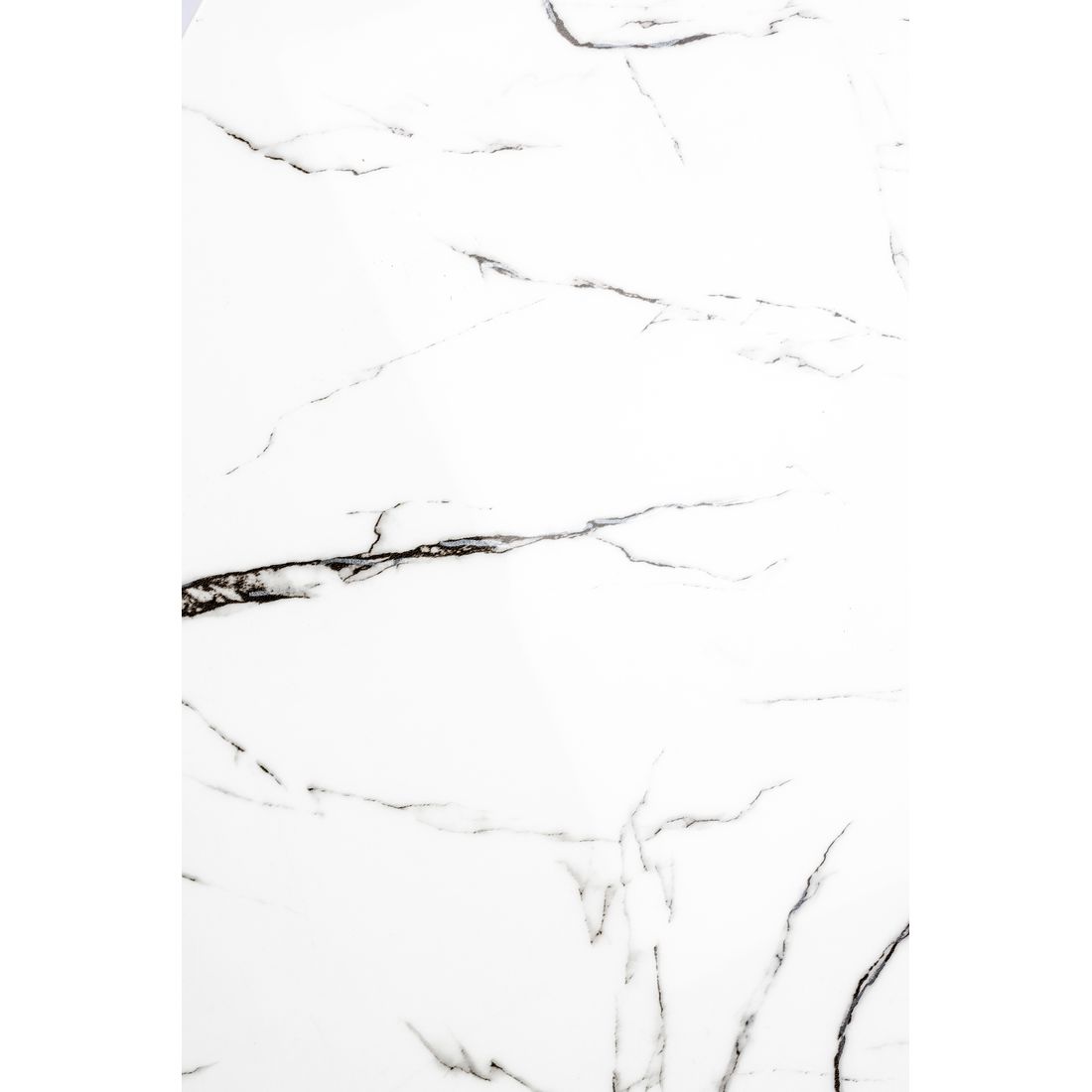 White Label Living Eettafel Maru Rond 110cm Wit Marmerlook - KwaliteitWonen.nl
