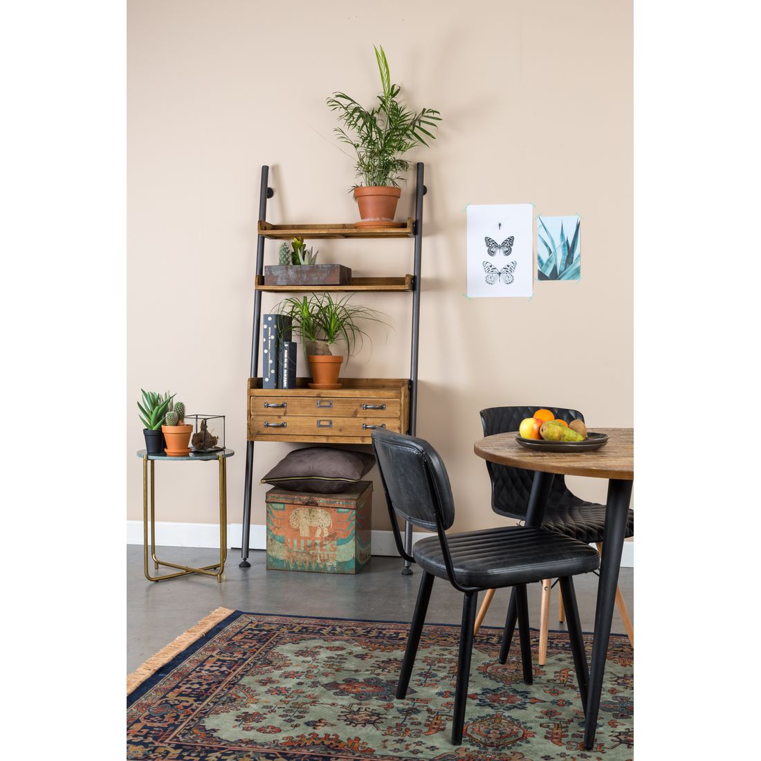 White Label Living Eettafel Mo Rond 110cm Naturel - KwaliteitWonen.nl