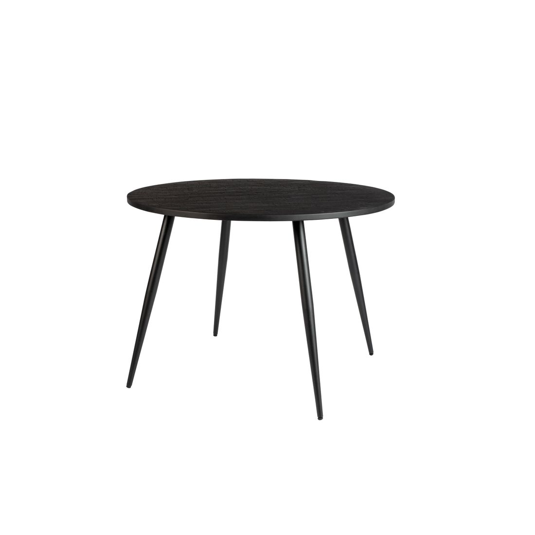 White Label Living Eettafel Mo Rond 110cm Zwart - KwaliteitWonen.nl