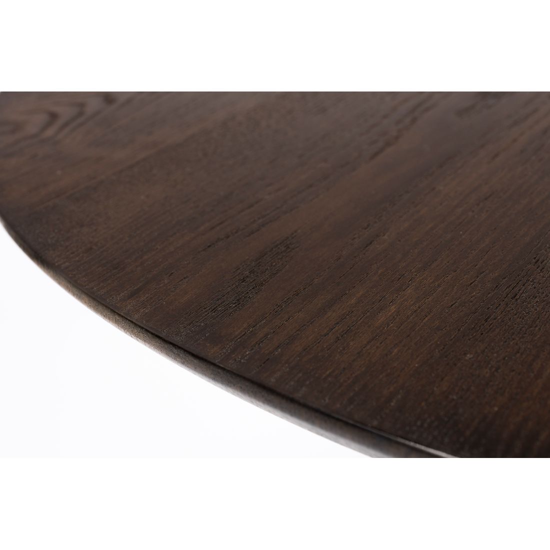 White Label Living Eettafel Raku Rond 110cm Bruin Zwart - KwaliteitWonen.nl