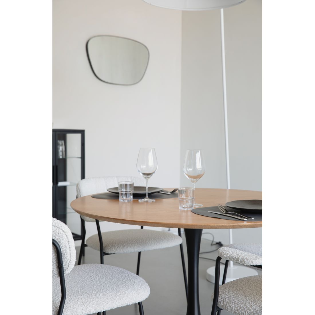 White Label Living Eettafel Raku Rond 110cm Naturel - KwaliteitWonen.nl