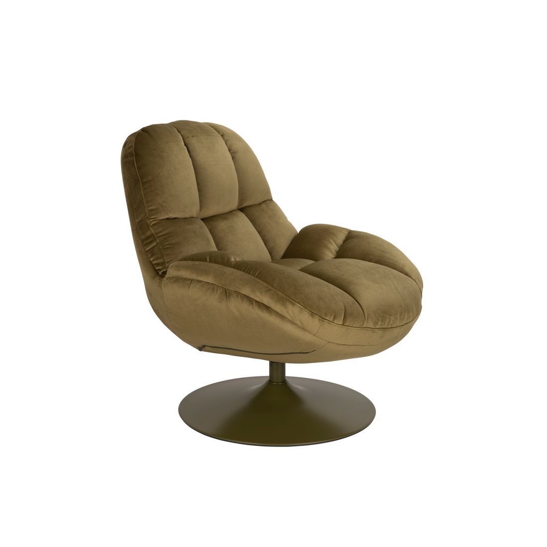 White Label Living Fauteuil Beefy Olijfgroen - KwaliteitWonen.nl