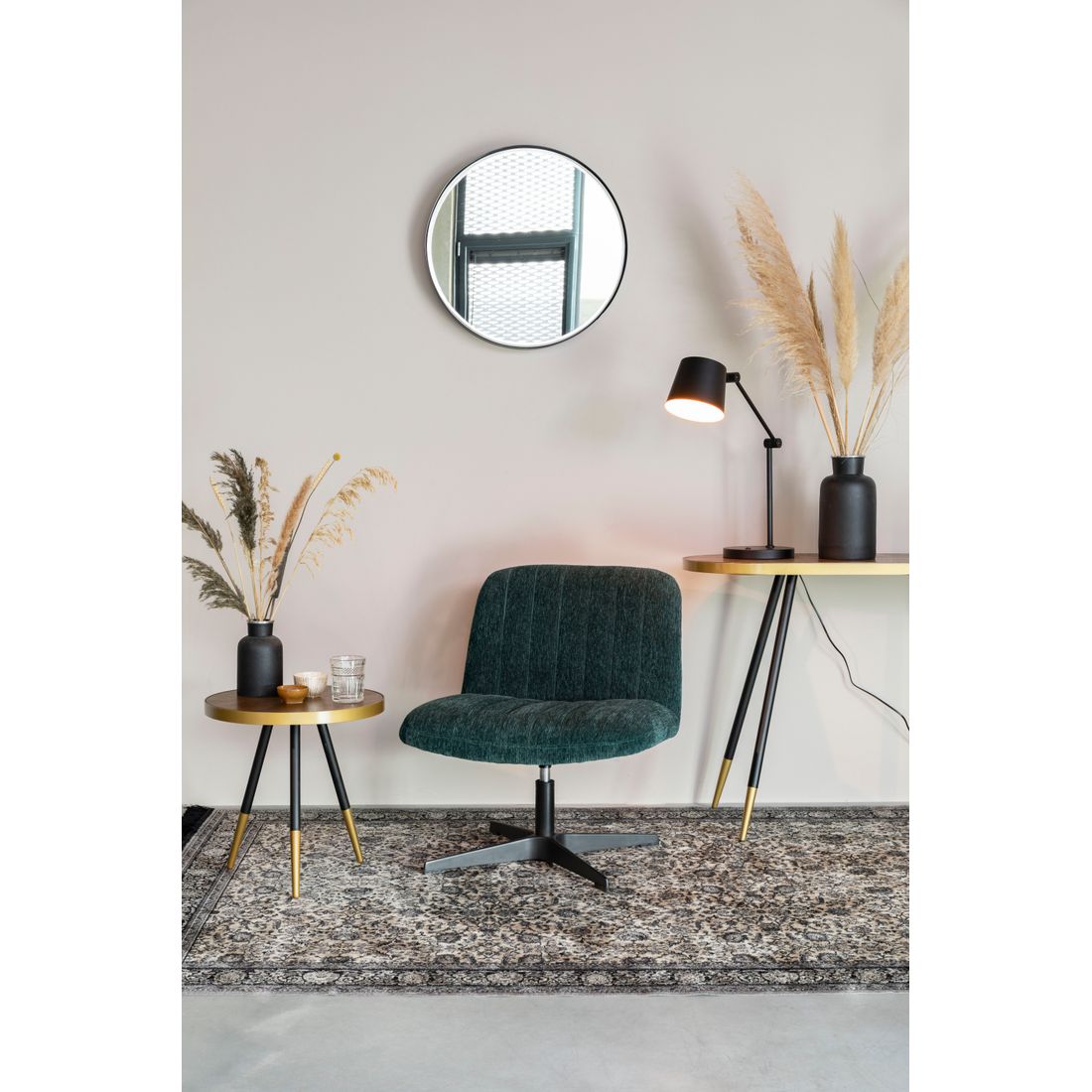 White Label Living Fauteuil Belmond Rib Groen - KwaliteitWonen.nl