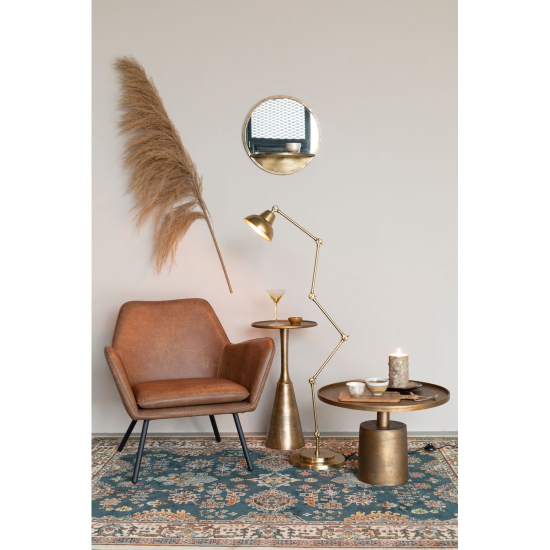 White Label Living Fauteuil Bon Bruin - KwaliteitWonen.nl