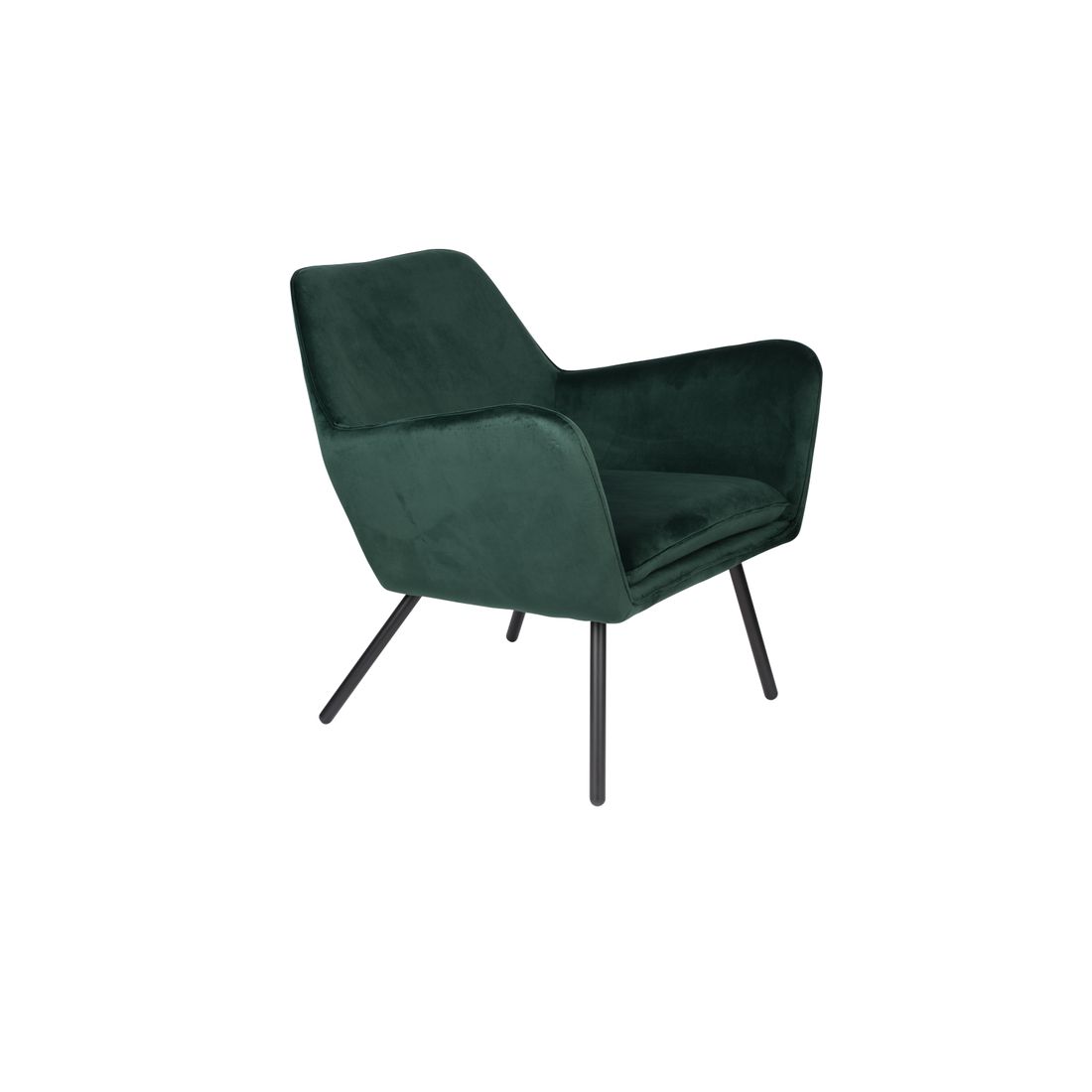 White Label Living Fauteuil Bon Velvet Groen - KwaliteitWonen.nl