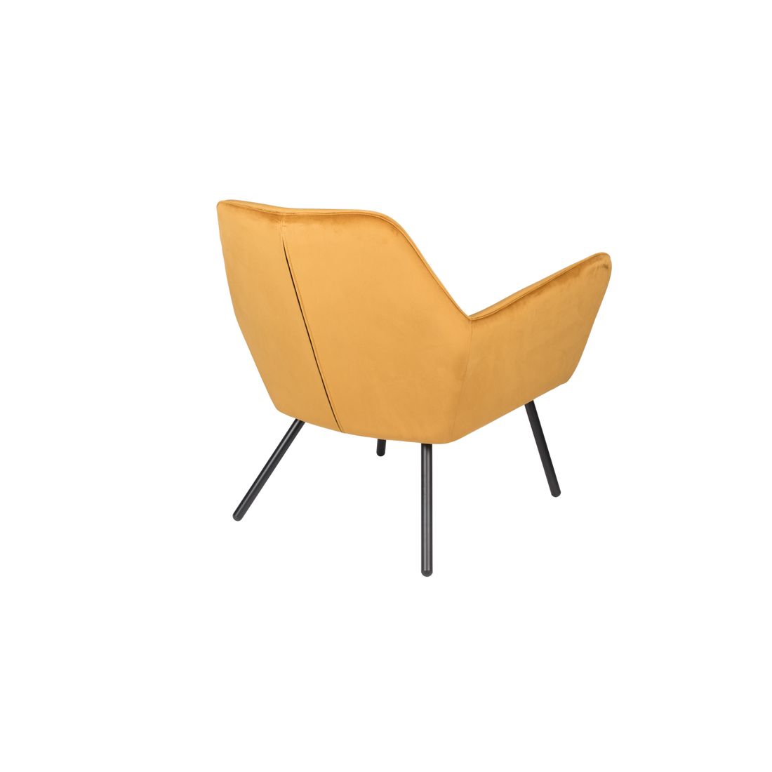 White Label Living Fauteuil Bon Velvet Okergeel - KwaliteitWonen.nl