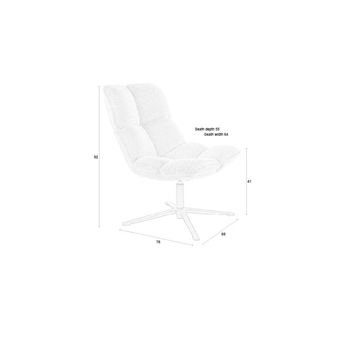White Label Living Fauteuil Bros Wit - KwaliteitWonen.nl