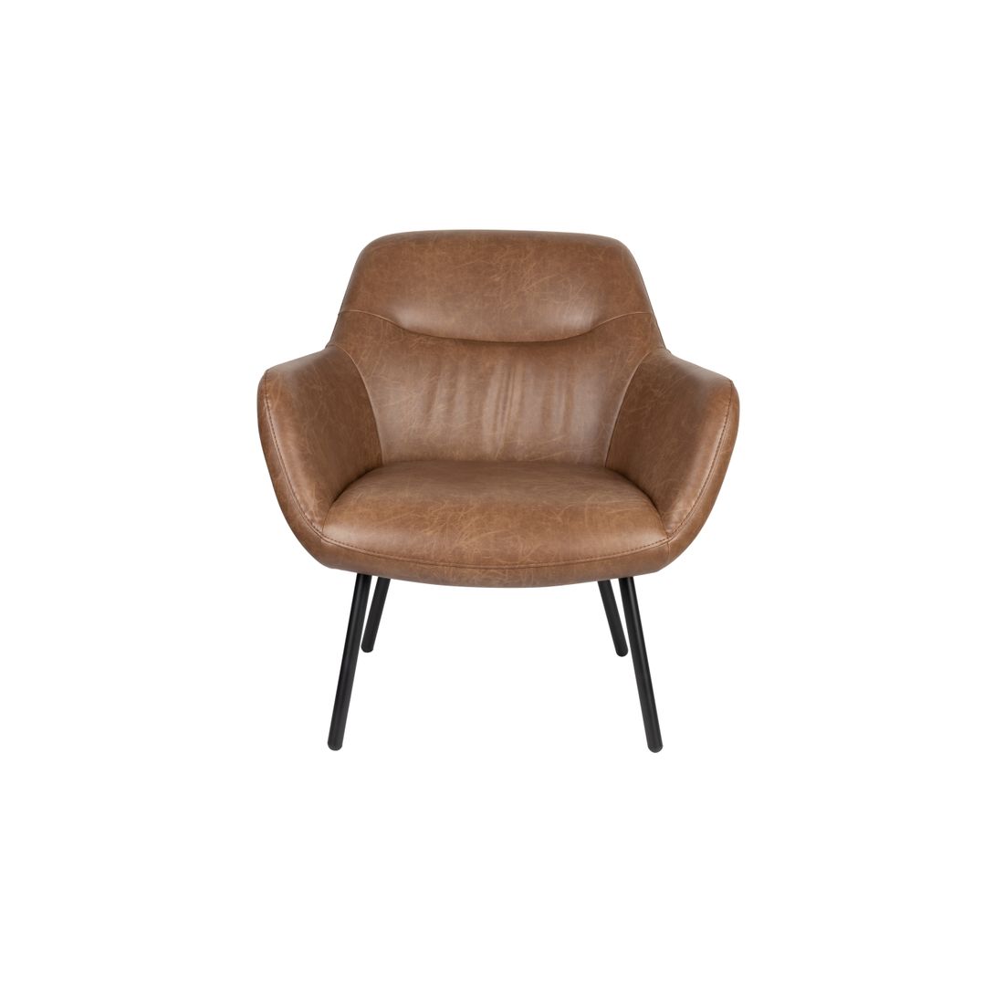 White Label Living Fauteuil Dude Vintage Bruin - KwaliteitWonen.nl