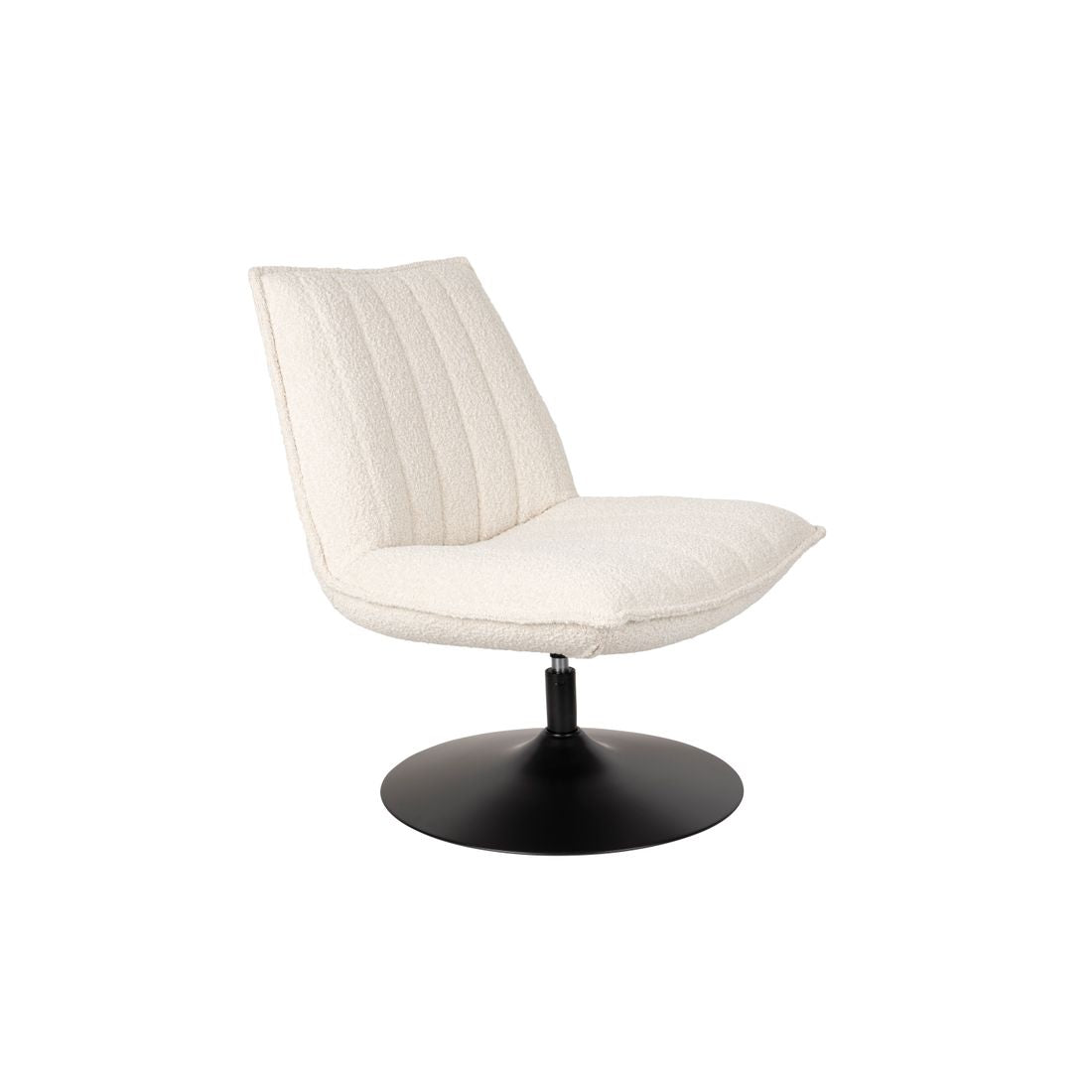 White Label Living Fauteuil Jax Wit Bouclé - KwaliteitWonen.nl