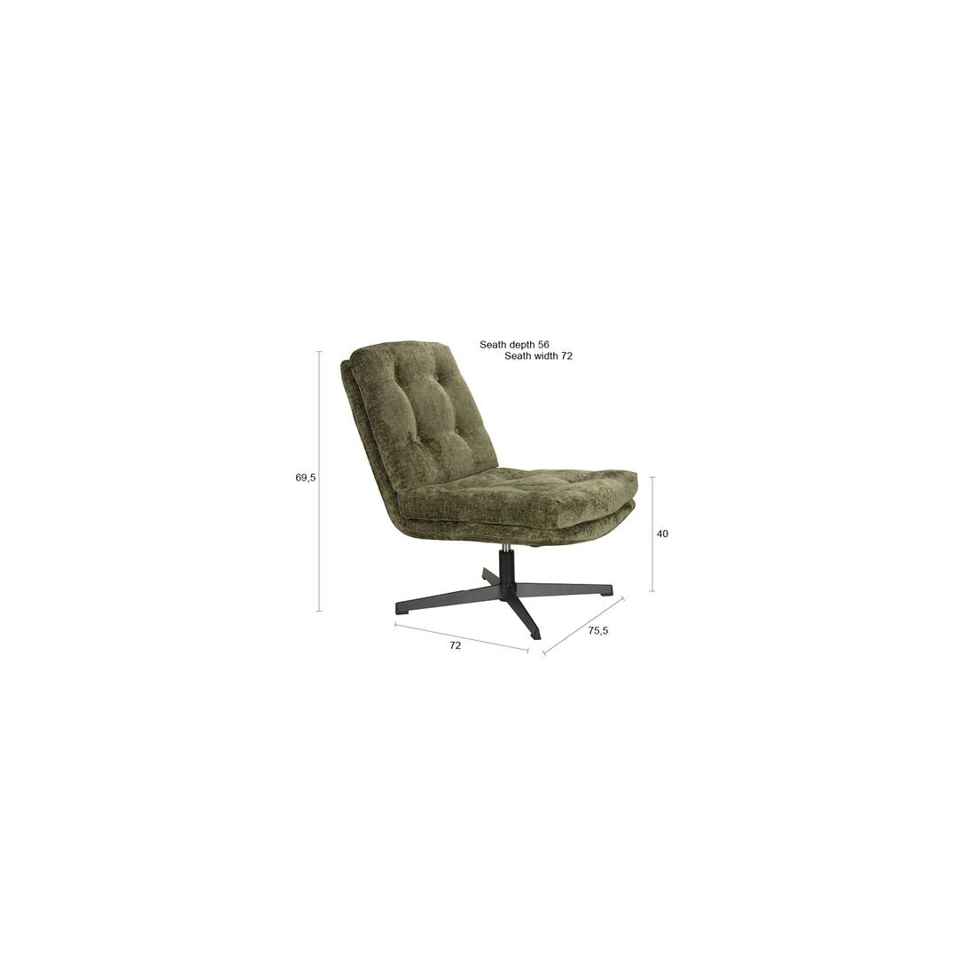 White Label Living Fauteuil Kai Roze - KwaliteitWonen.nl