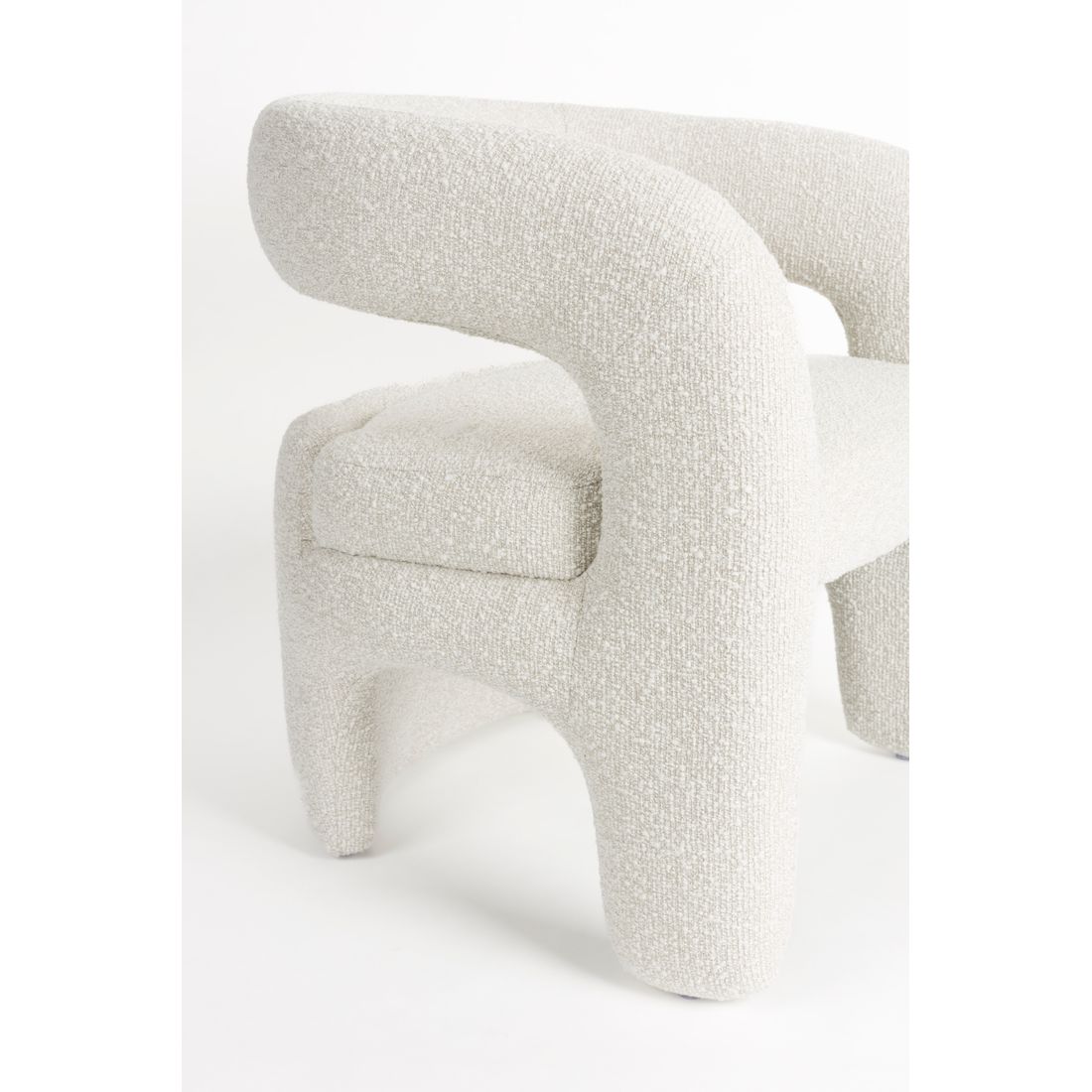White Label Living Fauteuil Nova Teddy Wit - KwaliteitWonen.nl