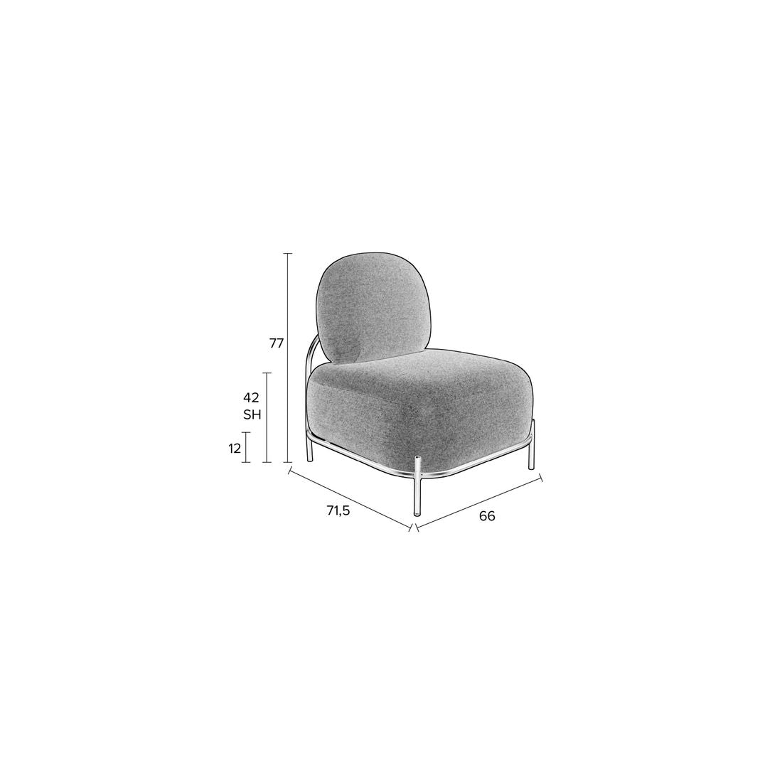 White Label Living Fauteuil Polly Teddy Wit - KwaliteitWonen.nl
