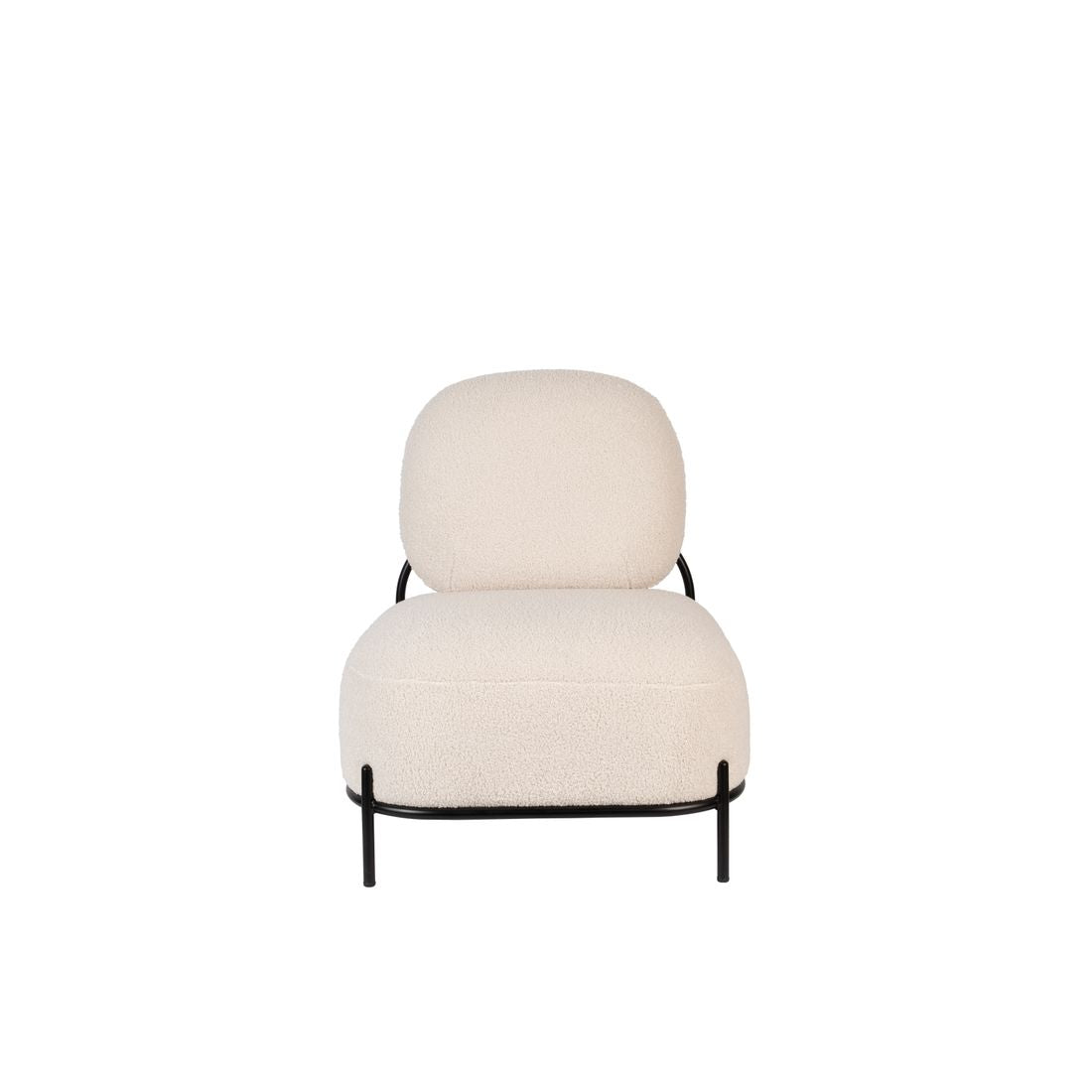 White Label Living Fauteuil Polly Teddy Wit - KwaliteitWonen.nl