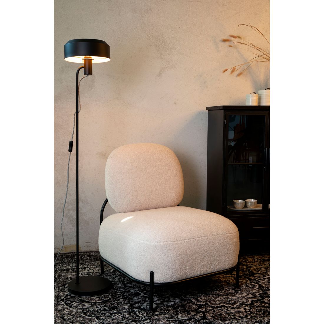 White Label Living Fauteuil Polly Teddy Wit - KwaliteitWonen.nl
