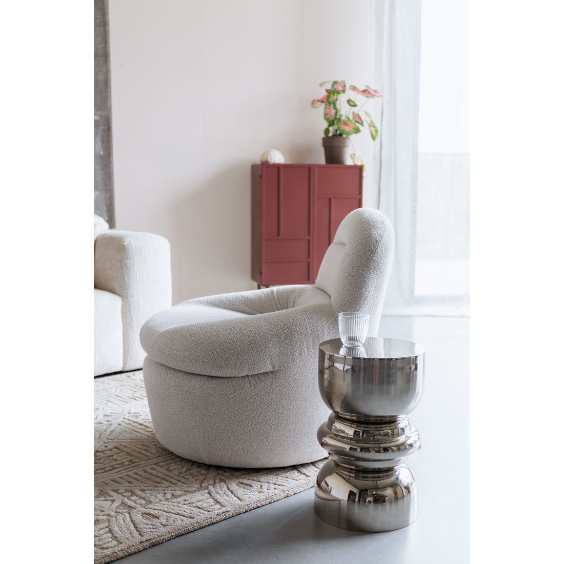 White Label Living Fauteuil Velvoro Wit - KwaliteitWonen.nl