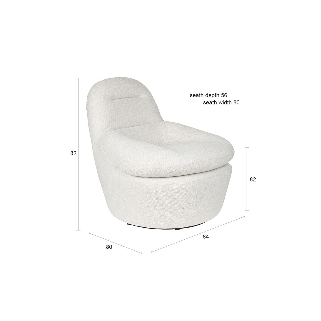 White Label Living Fauteuil Velvoro Wit - KwaliteitWonen.nl