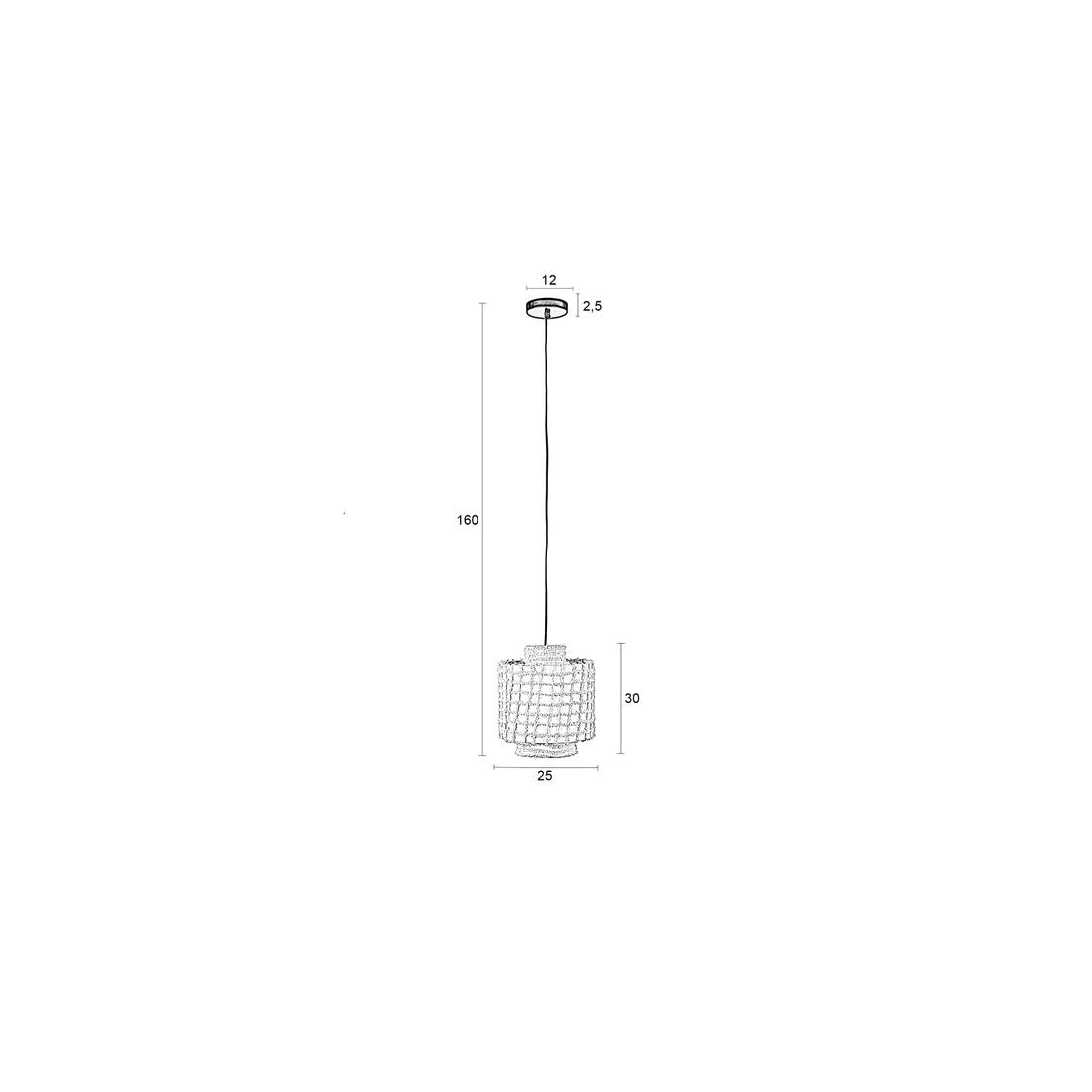 White Label Living Hanglamp Arjun Breed - KwaliteitWonen.nl