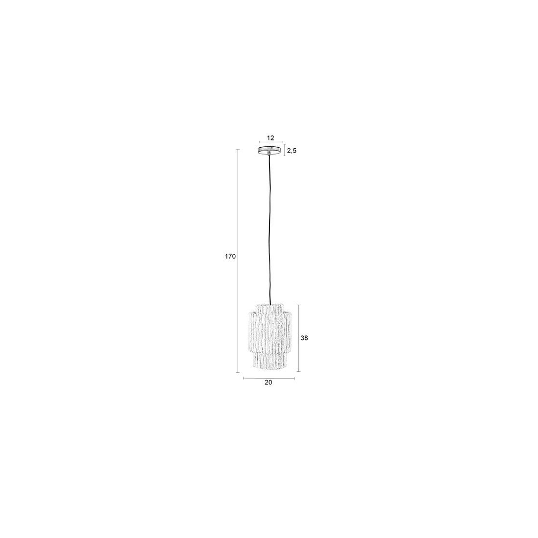 White Label Living Hanglamp Arjun Lang - KwaliteitWonen.nl