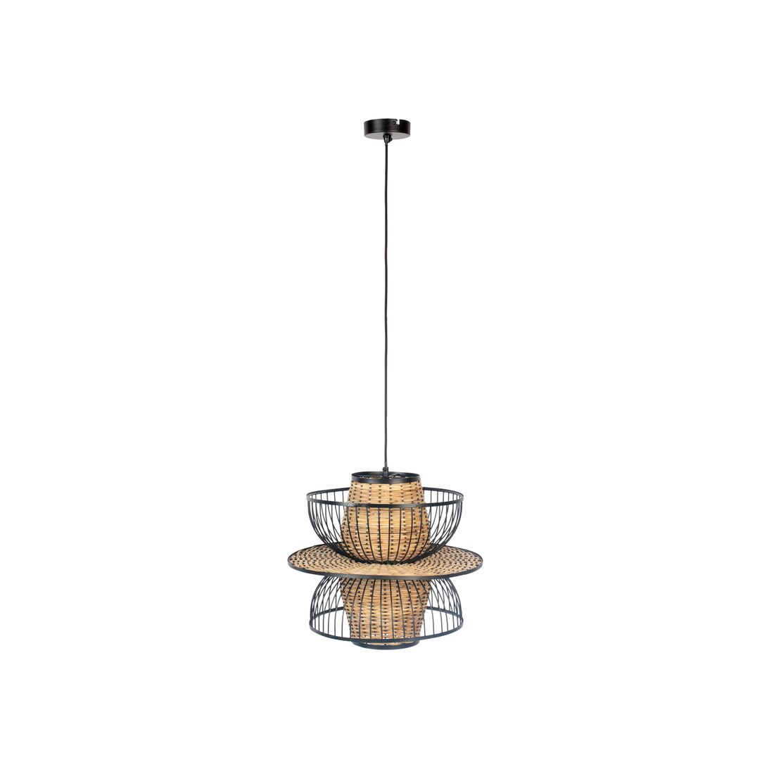 White Label Living Hanglamp Carmen Rotan L - KwaliteitWonen.nl