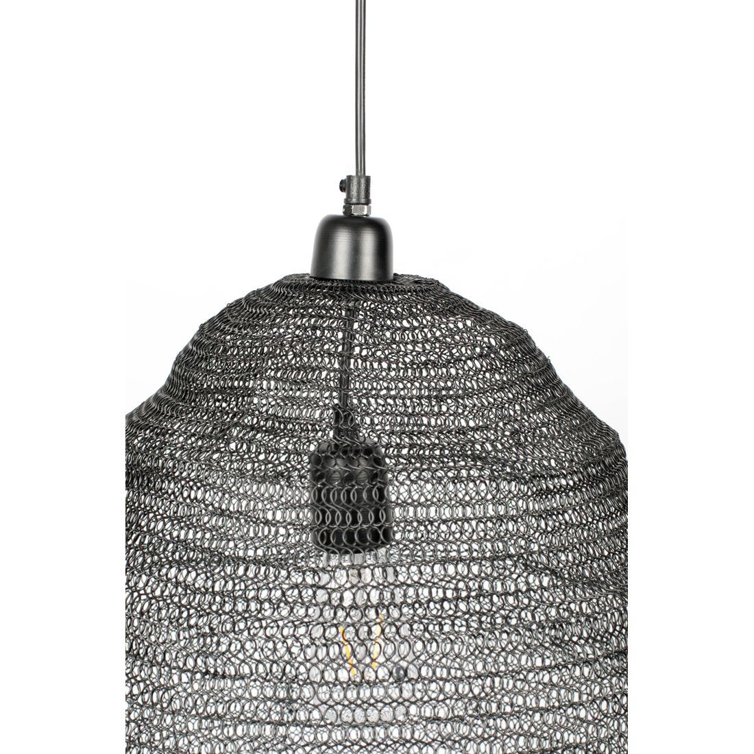 White Label Living Hanglamp Lena Zwart L - KwaliteitWonen.nl