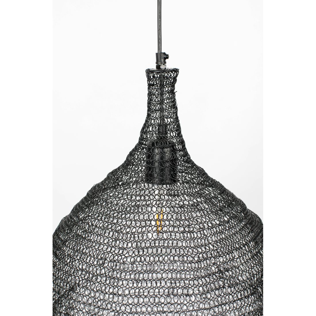 White Label Living Hanglamp Lena Zwart M - KwaliteitWonen.nl