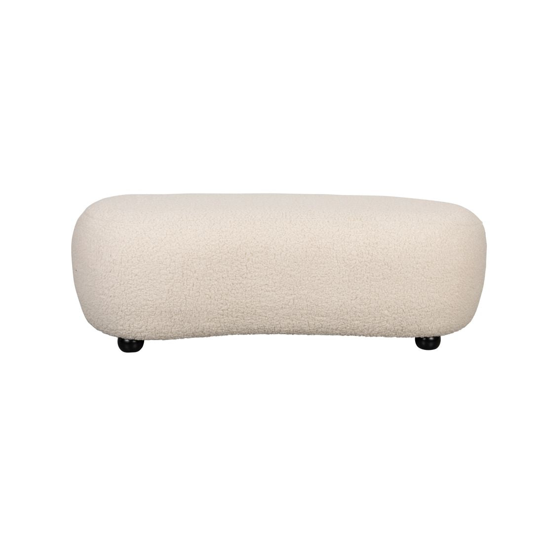 White Label Living Hocker Noxx Teddy Wit - KwaliteitWonen.nl