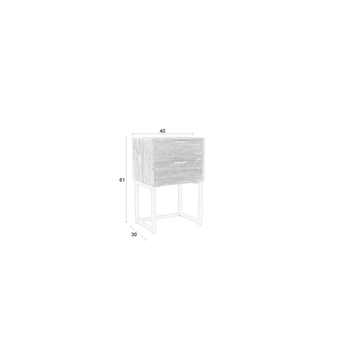 White Label Living Nachtkastje Webster - KwaliteitWonen.nl