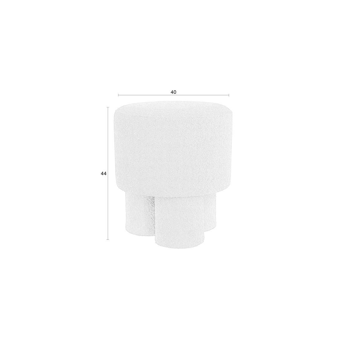 White Label Living Poef Marcos Rood Bruin - KwaliteitWonen.nl