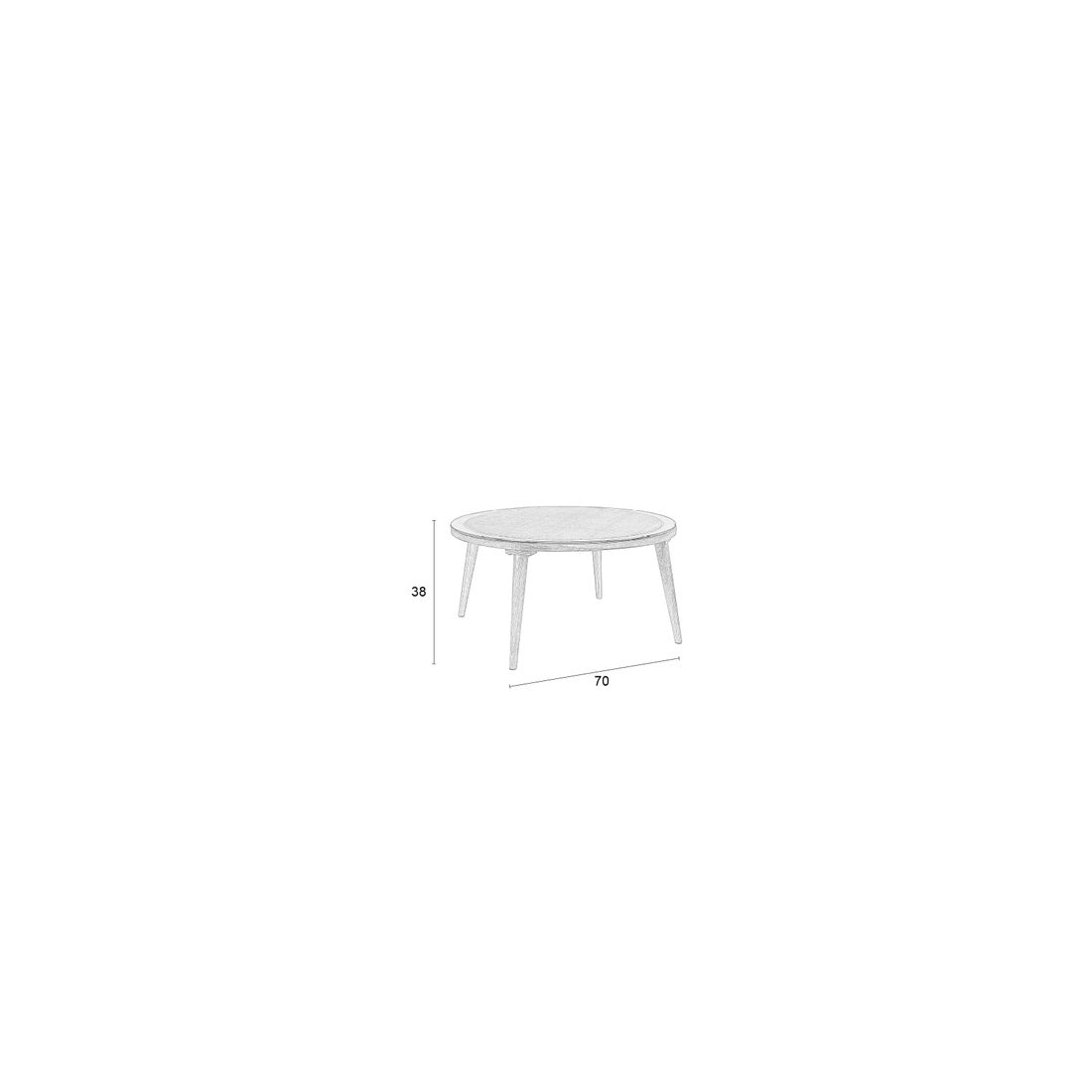 White Label Living Salontafel Haru Rond - KwaliteitWonen.nl