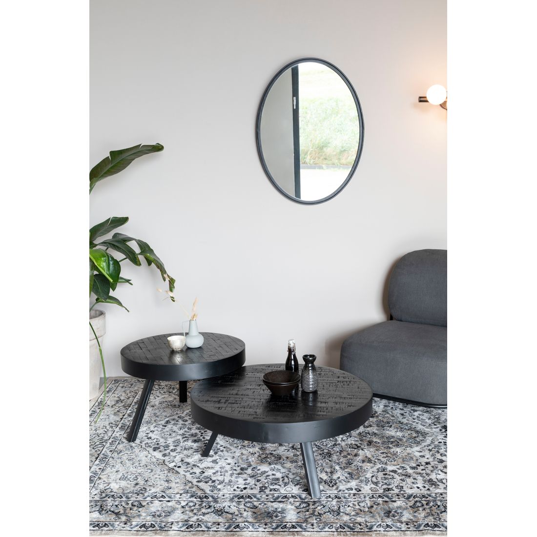 White Label Living Salontafel Suri Zwart L - KwaliteitWonen.nl