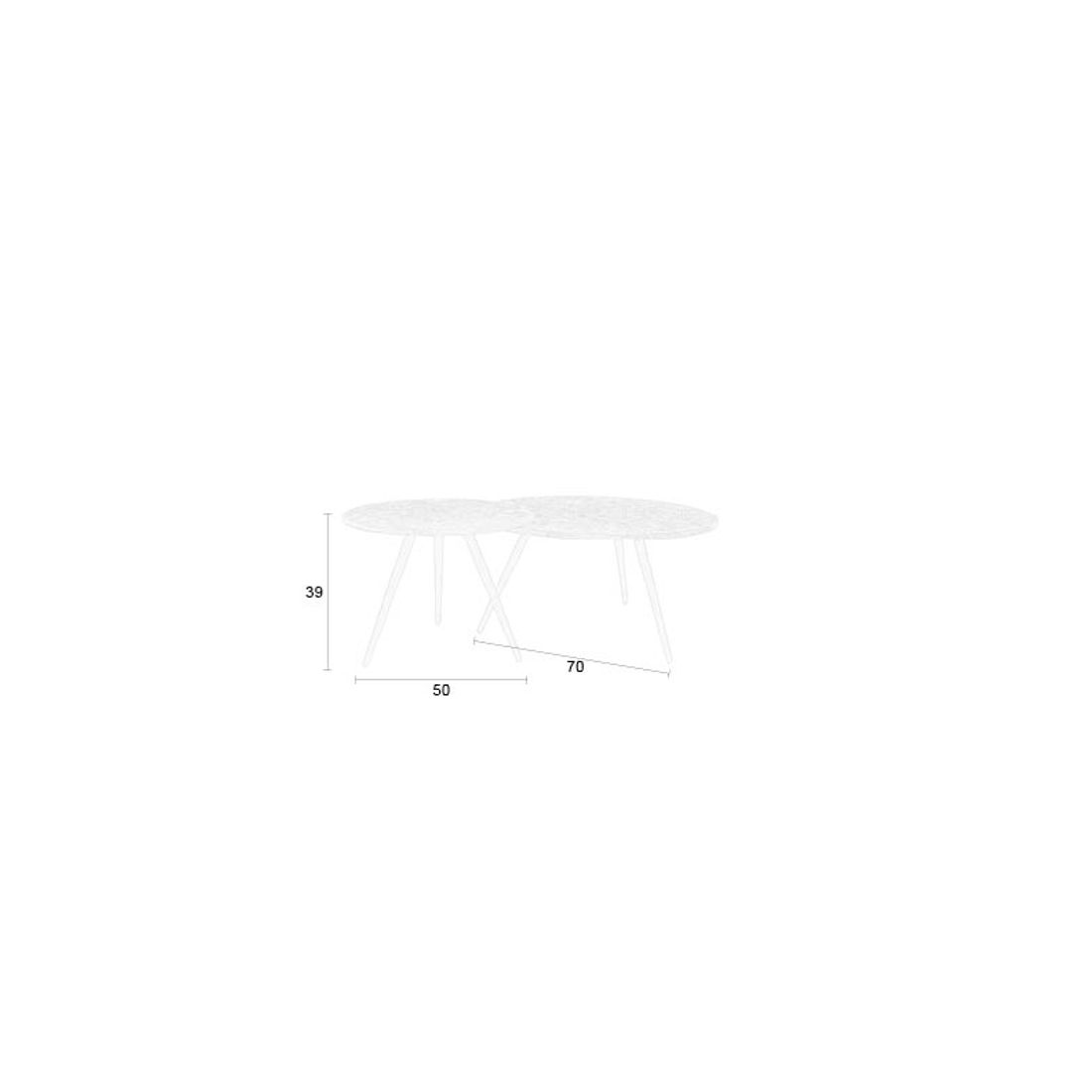 White Label Living Salontafel Webster (set van 2) - KwaliteitWonen.nl