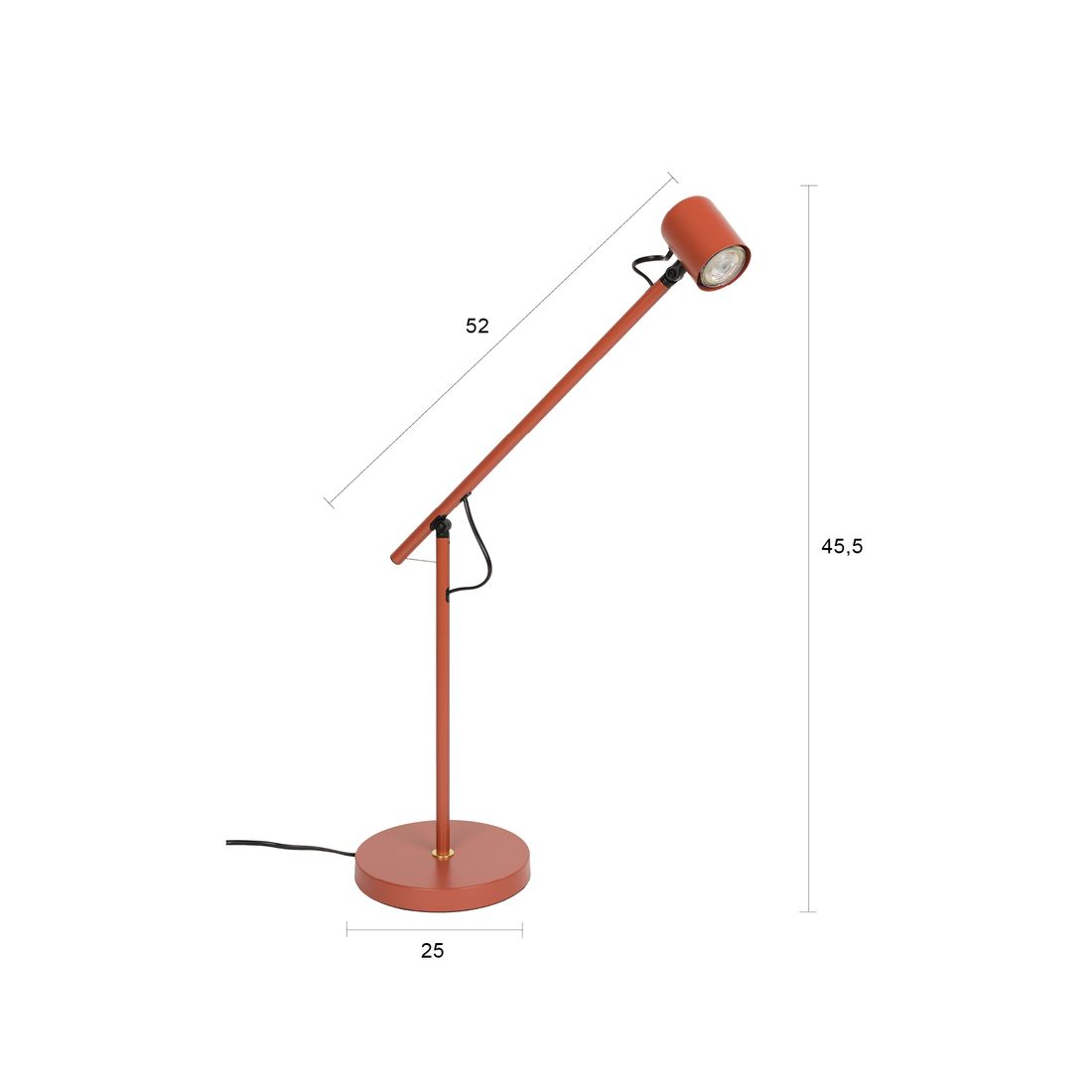 White Label Living Tafellamp Aero Rood - KwaliteitWonen.nl