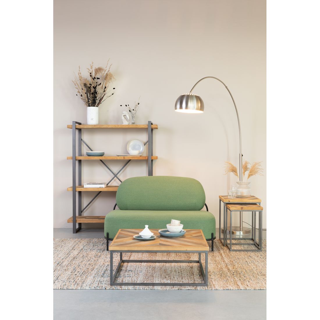 White Label Living Vloerlamp Metal Bow - KwaliteitWonen.nl