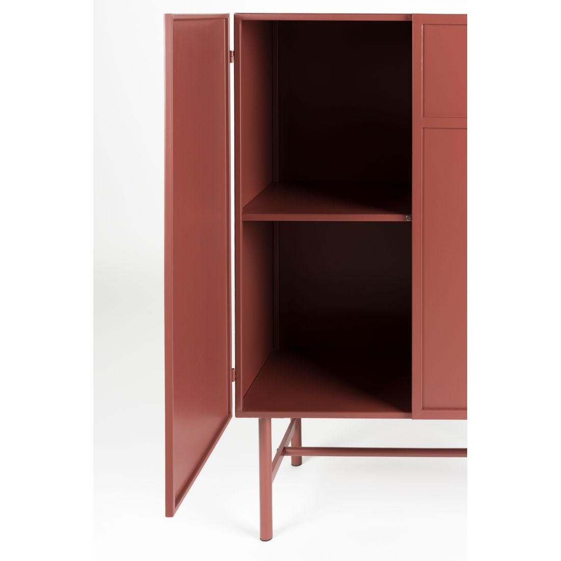 White Label Living Wandkast Davis Rood - KwaliteitWonen.nl