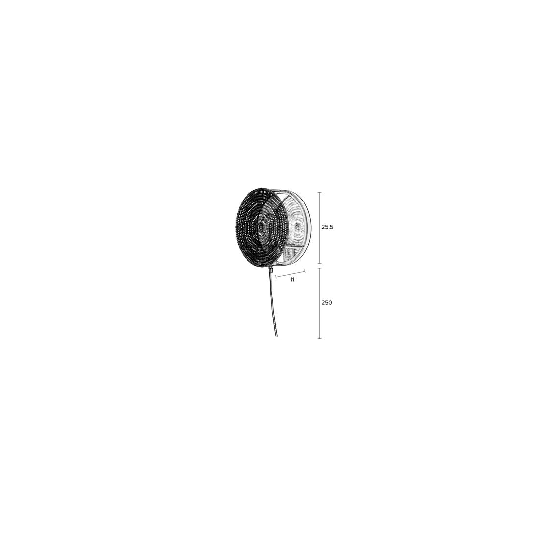 White Label Living Wandlamp Lea Zwart - KwaliteitWonen.nl