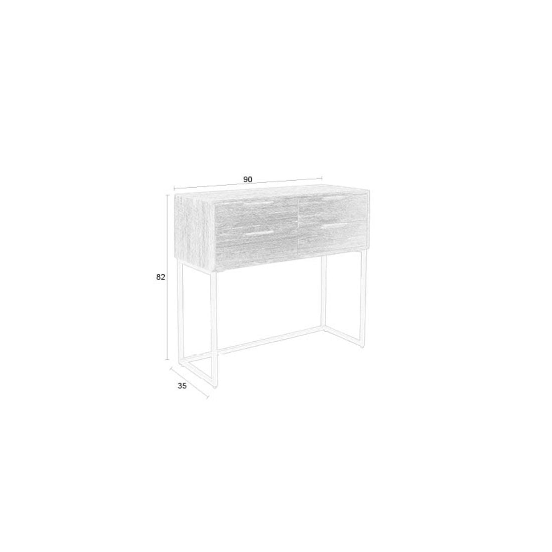 White Label Living Wandtafel Webster - KwaliteitWonen.nl