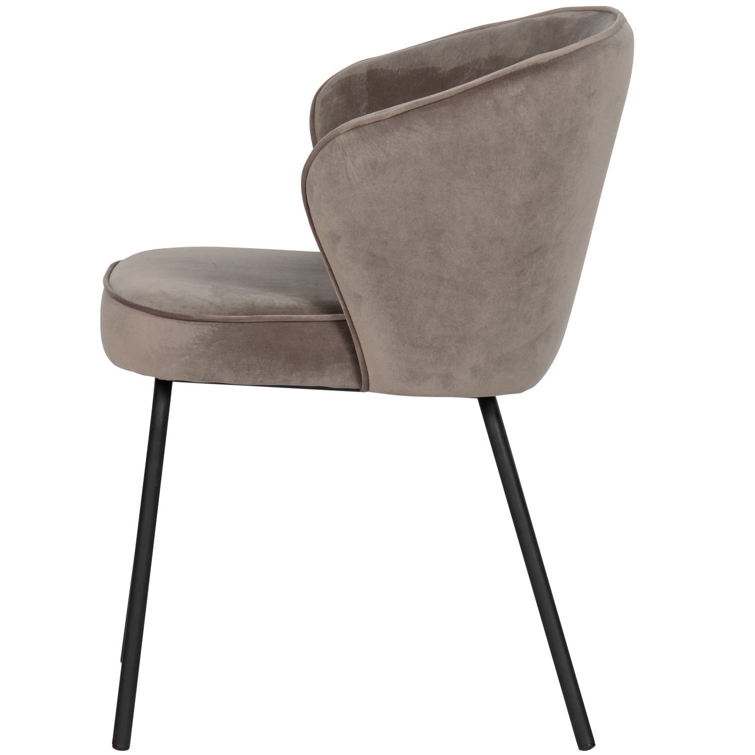 Woood Admit Eetkamerstoel Velvet Khaki - KwaliteitWonen.nl