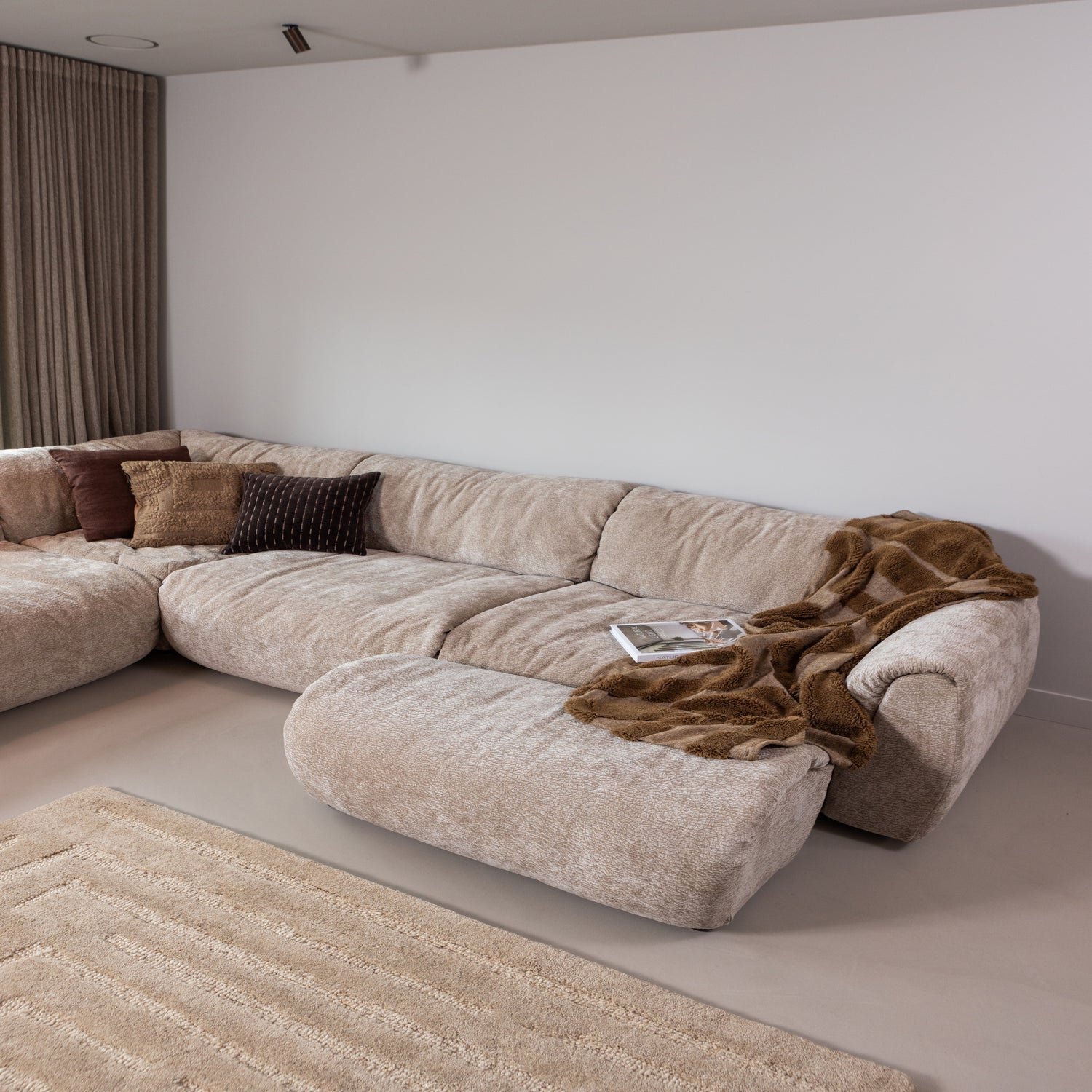 Woood Alicia Vloerkleed Wol Zand 170x240cm - KwaliteitWonen.nl