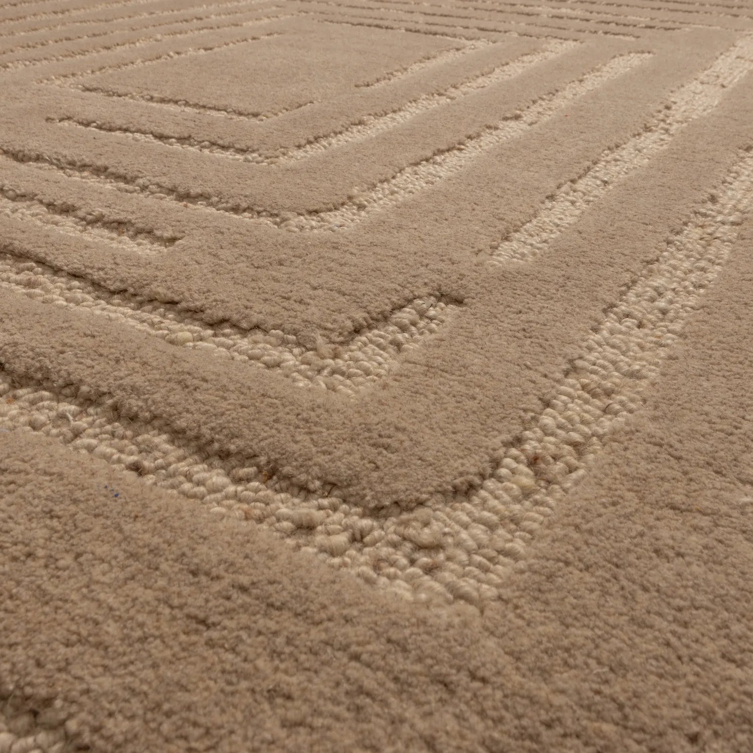 Woood Alicia Vloerkleed Wol Zand 170x240cm - KwaliteitWonen.nl