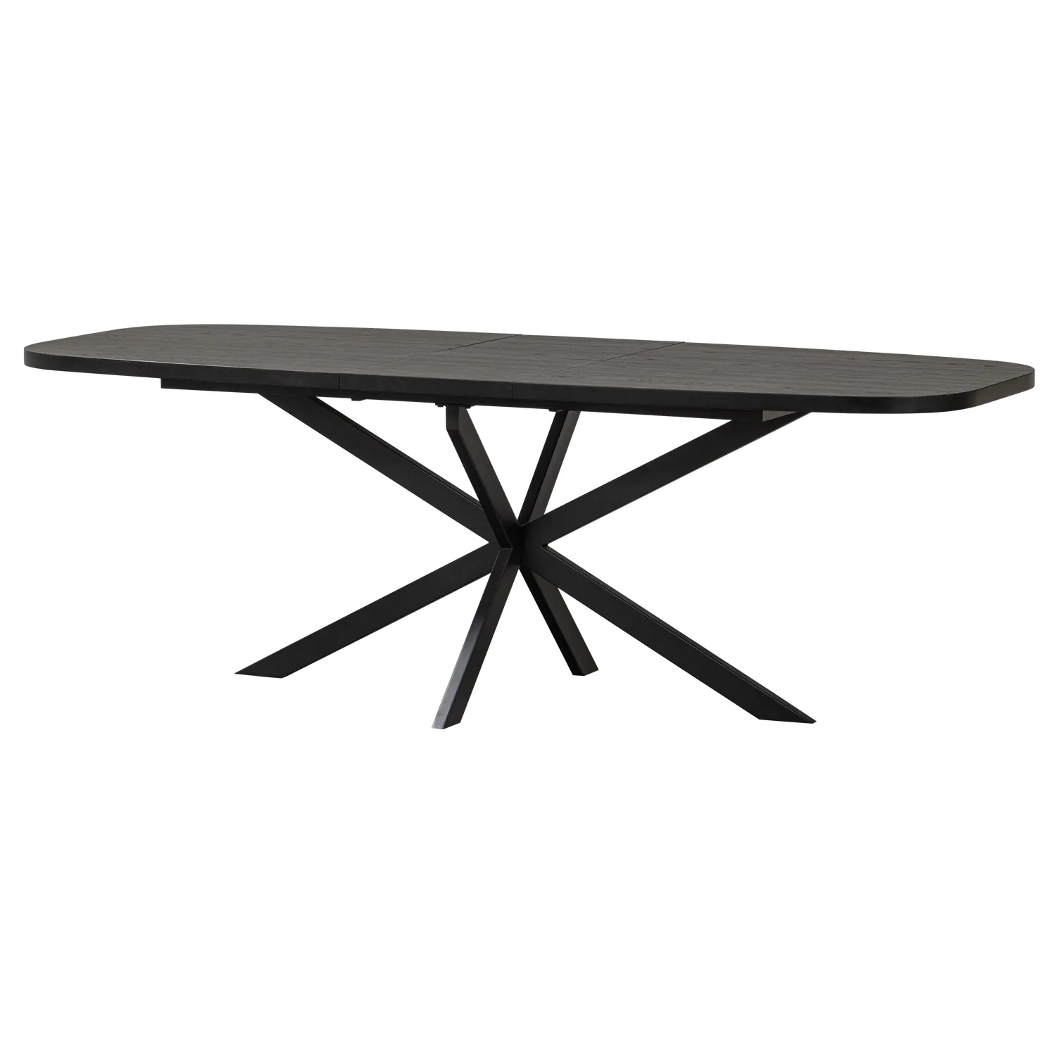 Woood Arros Eettafel Uitschuifbaar 180-220x90cm MDF Zwart - KwaliteitWonen.nl
