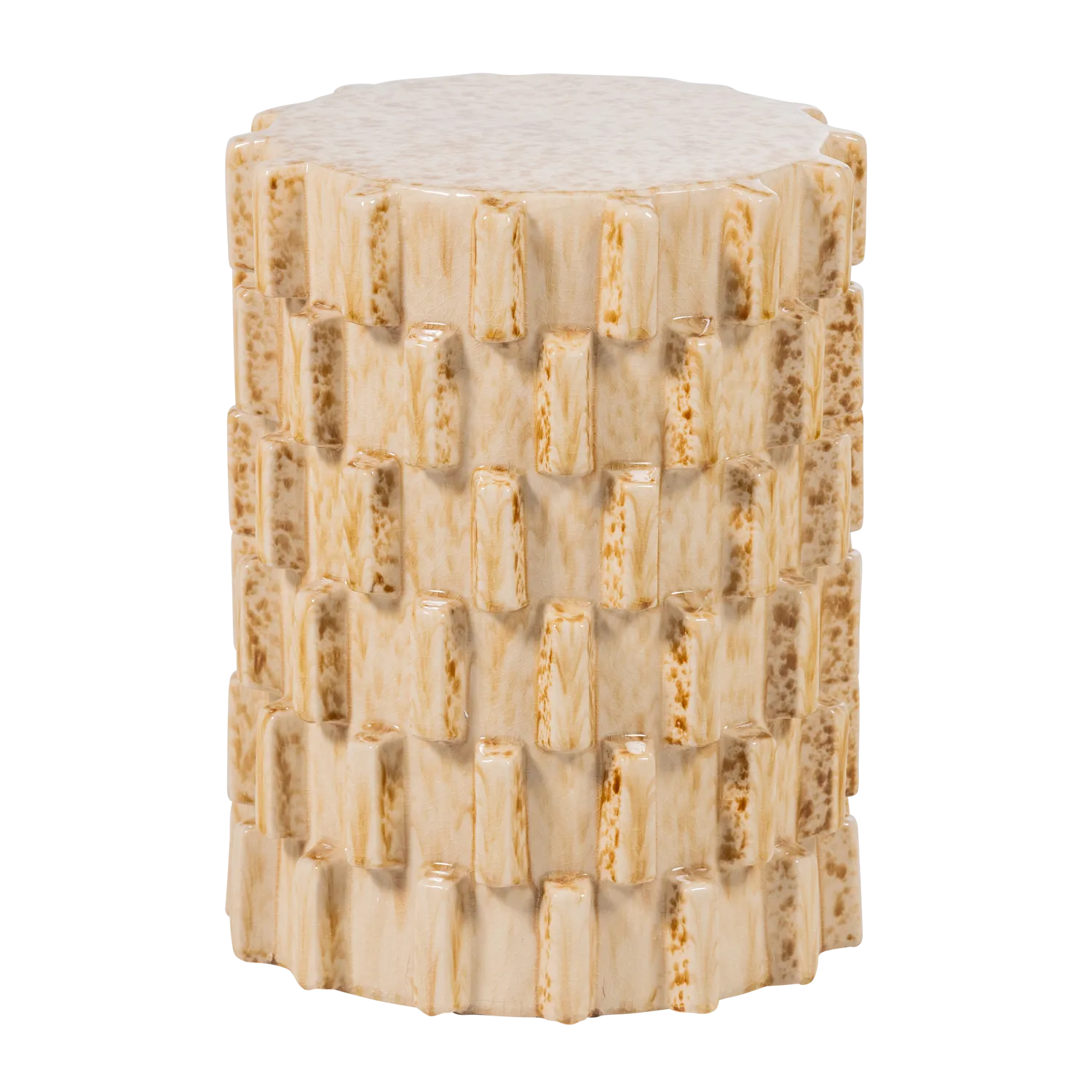 Woood Axu Decoratieve Bijzettafel Keramiek Zand 45x35cm - KwaliteitWonen.nl