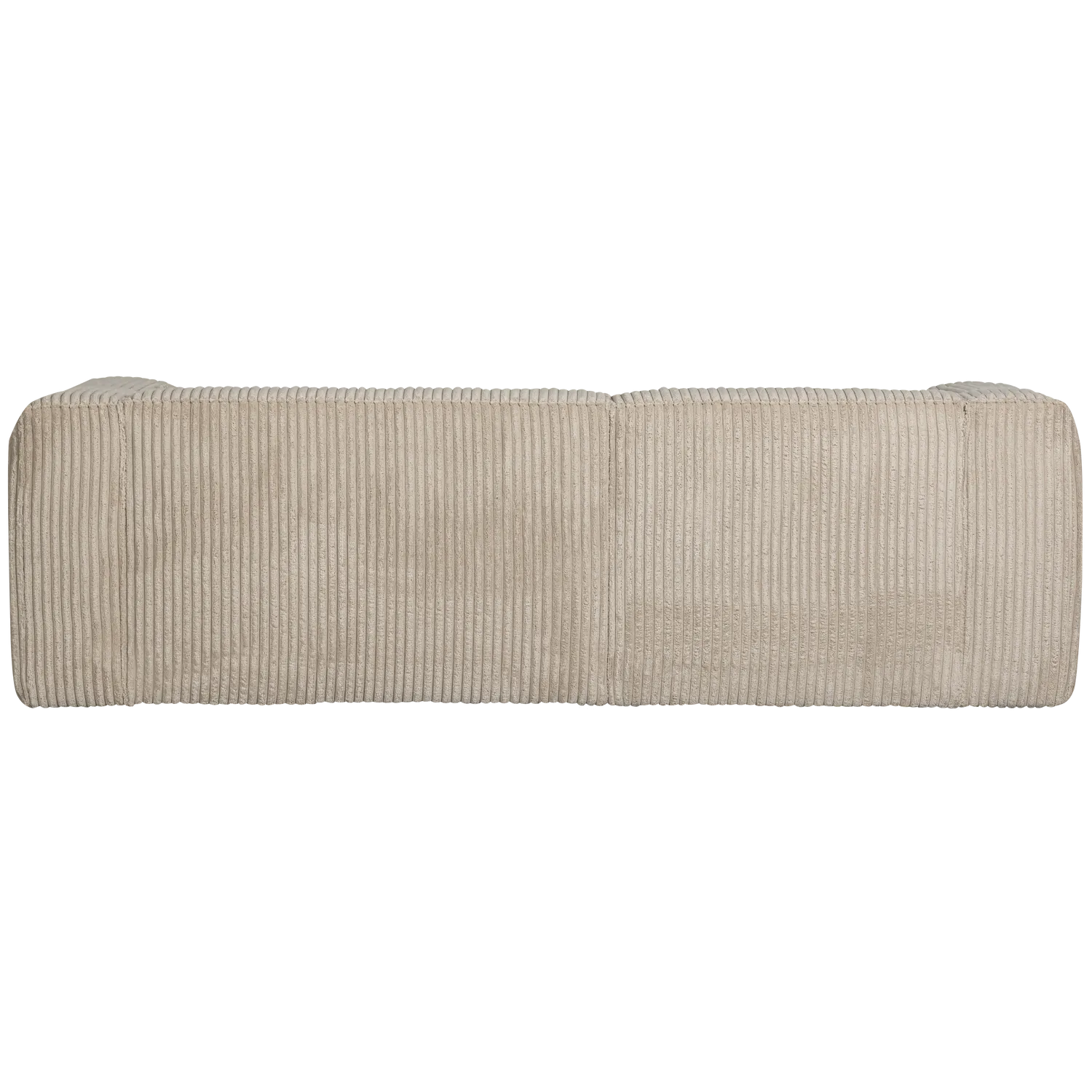 Woood Bean Hoekbank 2-zits Bank + Chaise Longue Links Ribstof Travertin - KwaliteitWonen.nl