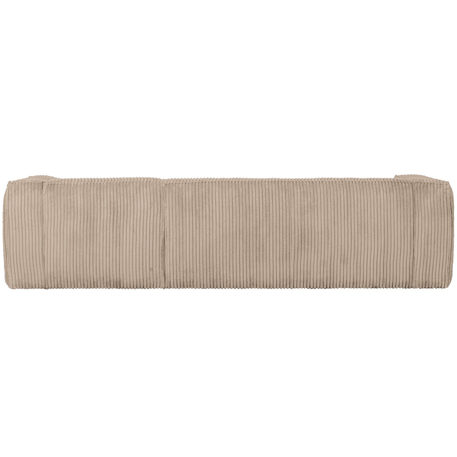 Woood Bean Hoekbank 3-Zits Bank + Chaise Longue Rechts Ribstof Travertin - KwaliteitWonen.nl
